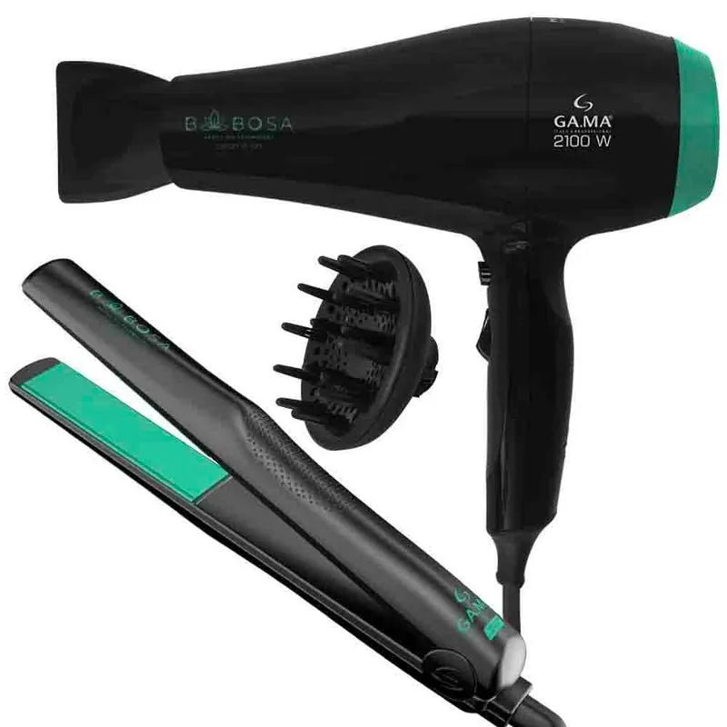 Kit Secador e Prancha de Cabelo Babosa Bivolt